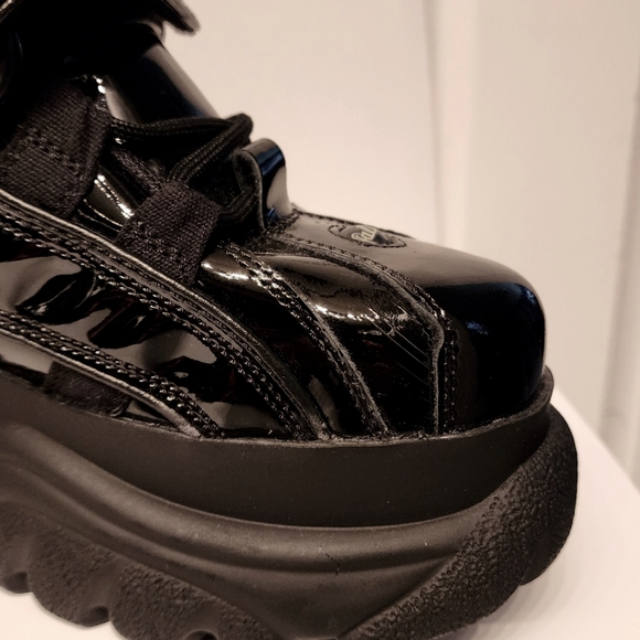 Buffalo Black Patent Ankle Boots - Picture 8 of 16